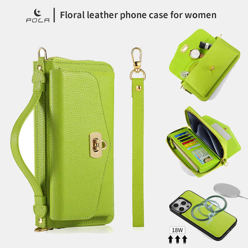 RFID Blocking Wallet Magnetic Phone Case for iPhone