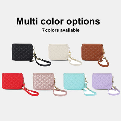 RFID Blocking Quilted Wallet Crossbody Phone Bag for Samsung Z Flip 3/4/5/6