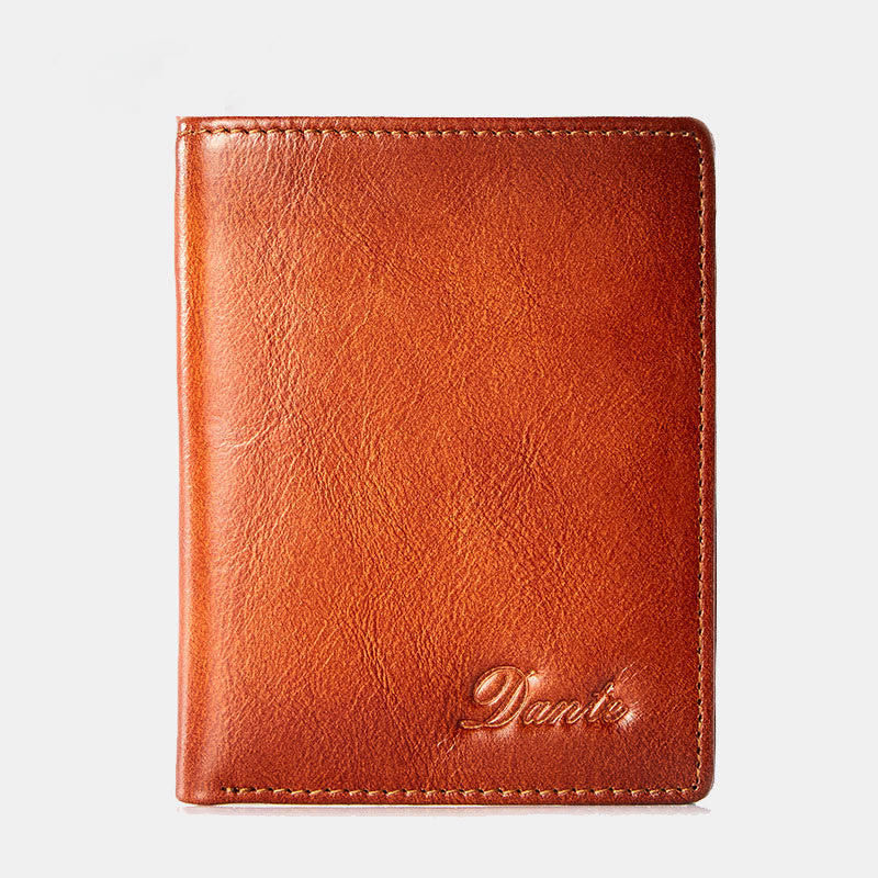 Retro Bifold RFID Blocking Leather Wallet for Men