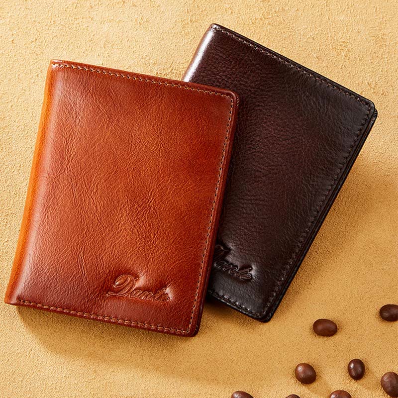 Retro Bifold RFID Blocking Leather Wallet for Men