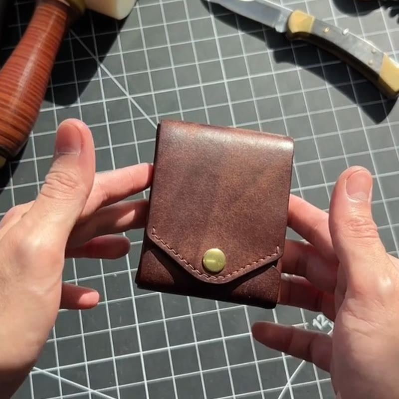 BUY 1 GET 1 FREE:  Handmade Compact Leather Wallet