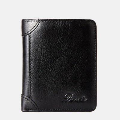 RFID Genuine Leather Vintage Trifold / Bifold Card Holder Wallet