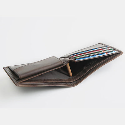 Genuine Leather Casual Bifold Vintage Wallet