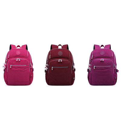 Solid Color Multi-pocket Travel Backpack