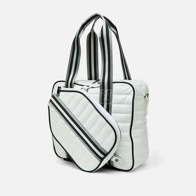 Pickleball Racket Bag For Sports Down Cotton Striped Crossbody Bag