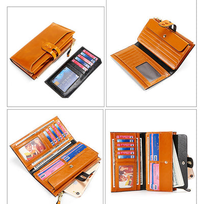 Limited Stock: Women's Rfid Blocking  Genuine Leather Wallet