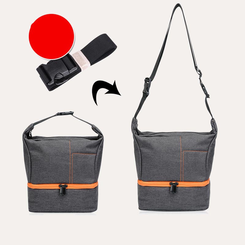 Camera Case Handbag with Crossbody Strap for SLR DSLR Lenses Cables Accessories