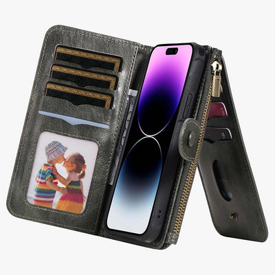 2 In 1 Phone Case For Iphone Multiple Slot Wallet