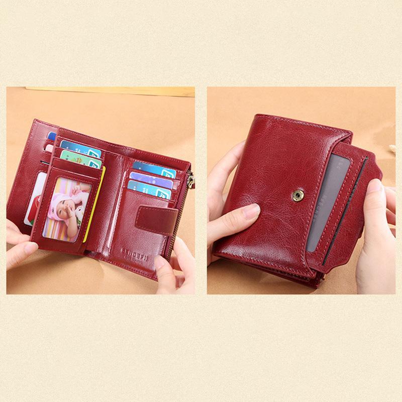 Multi-card Vintage Designed RFID Blocking Wallet Purse