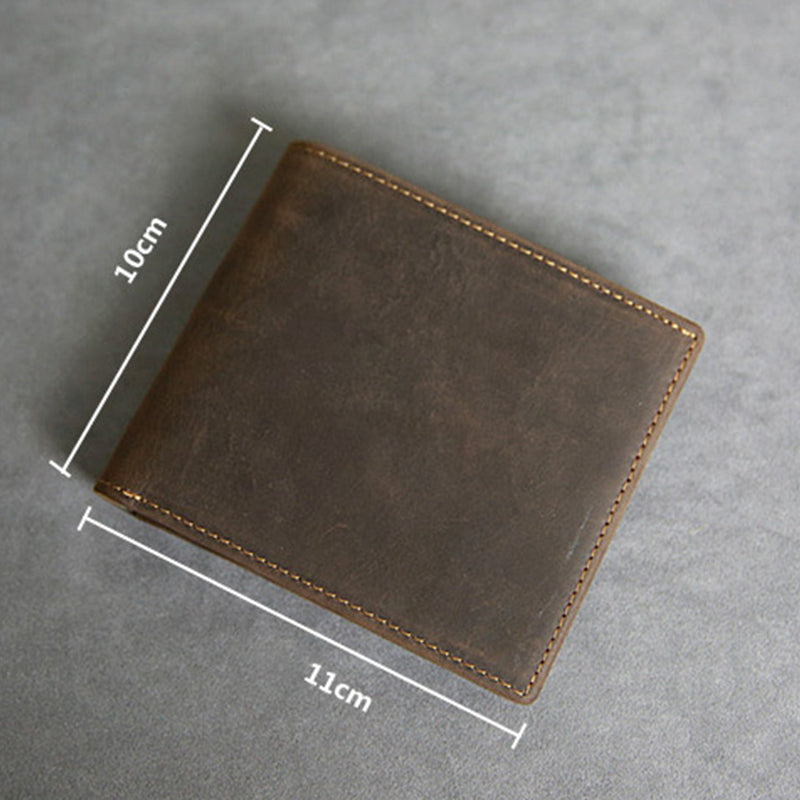 Genuine Leather Casual Bifold Vintage Wallet