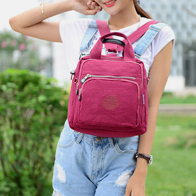 <Shipped within 24 hours> Casual Nylon Crossbody Bag Convertible Backpack