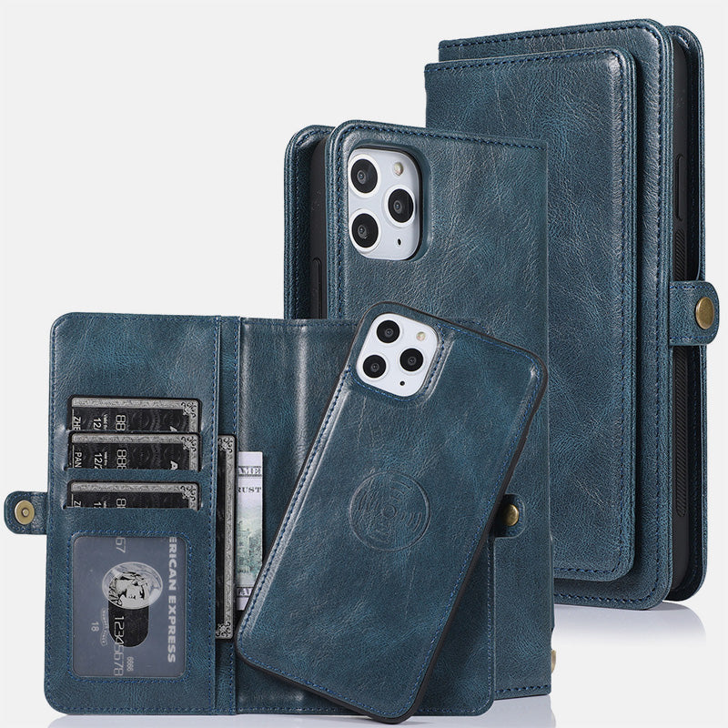 Multifunctional Leather Detachable Wallet Magnetic Phone Case for iPhone16/15/14/13