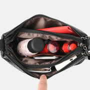 Limited Stock: Triple Compartment Crossbody Bag Vegan Leather Bucket Bag