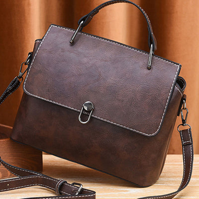 Double Strap Handbag Retro Minimalist Cross Body Bag For Women