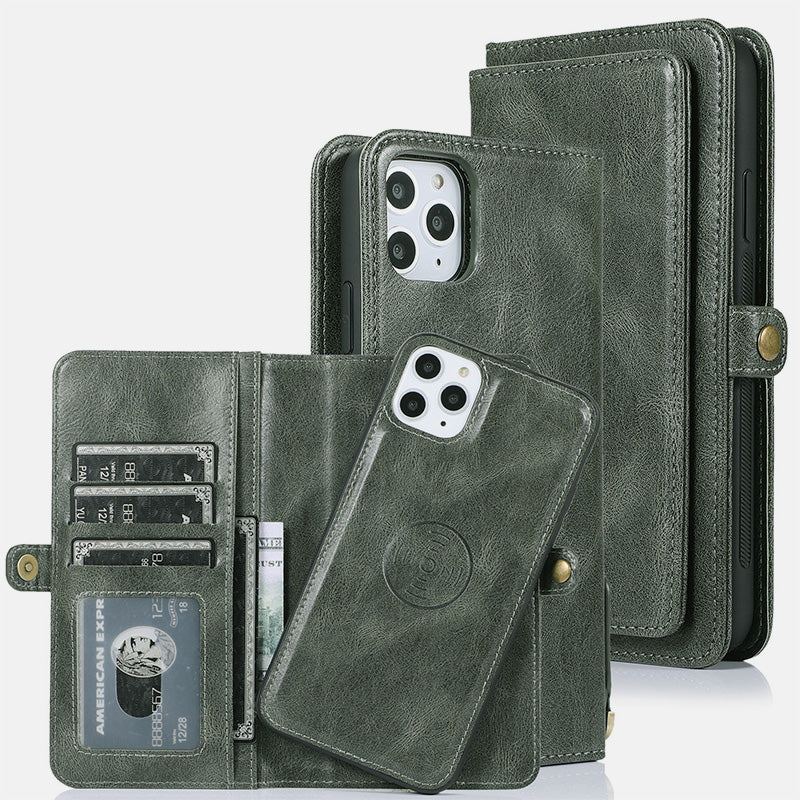 Multifunctional Leather Detachable Wallet Magnetic Phone Case for iPhone16/15/14/13