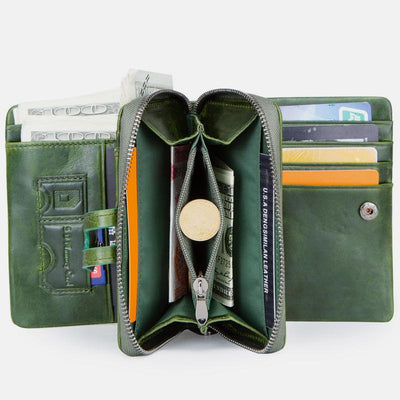 Genuine Leather Multifunctional Anti-theft Wallet