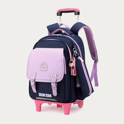 School Backpack For Kids Durable Waterproof Oxford Rolling School Bag