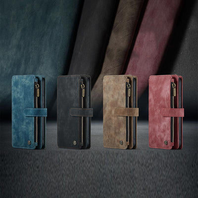 Retro Leather Phone Bag Wallet for iPhone Samsung with Coin Pocket