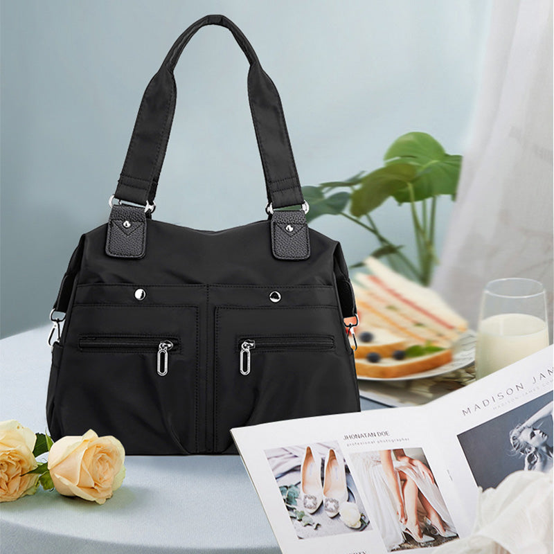 Women's Nylon Shoulder Bag LIghtweight Waterproof Tote Casual Work Bag Purse