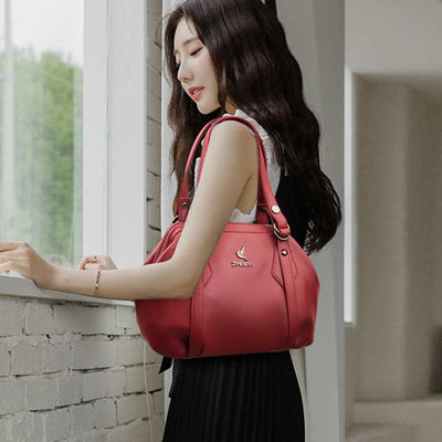 <Shipped within 24 hours> Shoulder Bag for Women Vegan Leather Tote Handbag