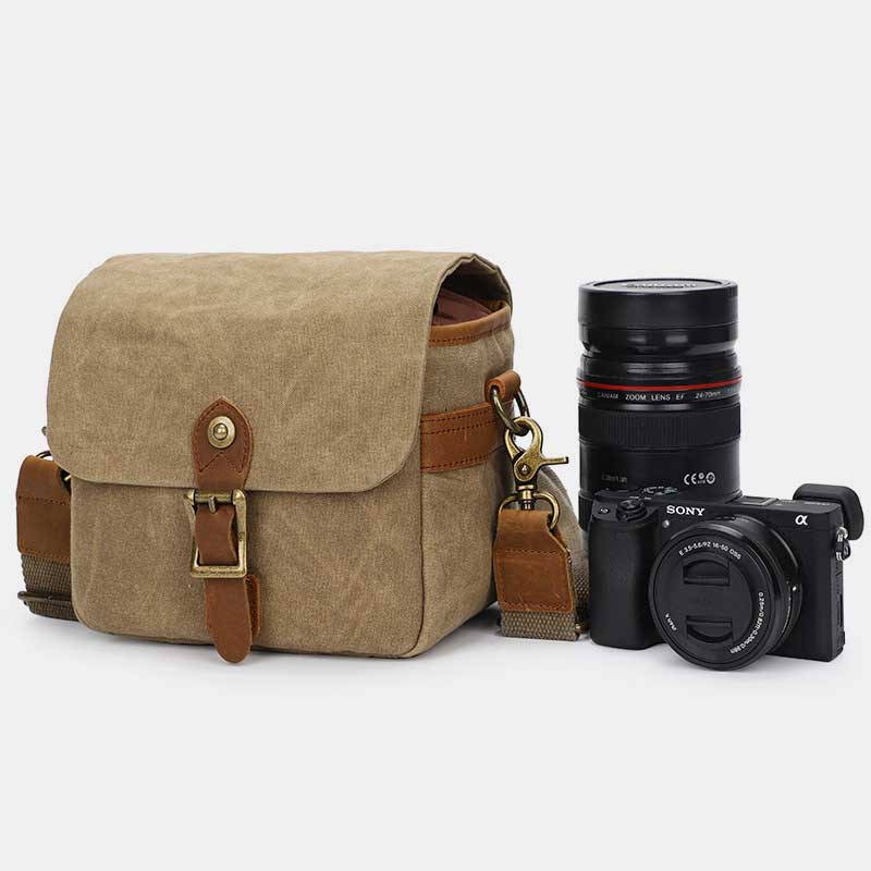 Vintage Waterproof Canvas Shoulder Camera Bag