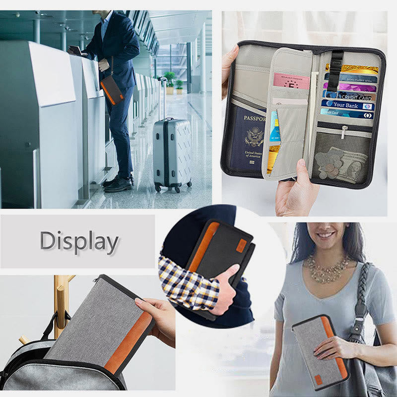 RFID Passport Ticket Holder For Travel Portable Waterproof Wallet