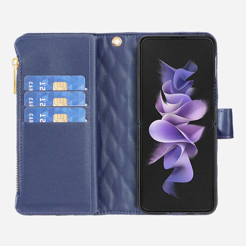 Unisex Luxury Leather Wallet Case Fits for Samsung Galaxy Z Fold 3 4 5 6