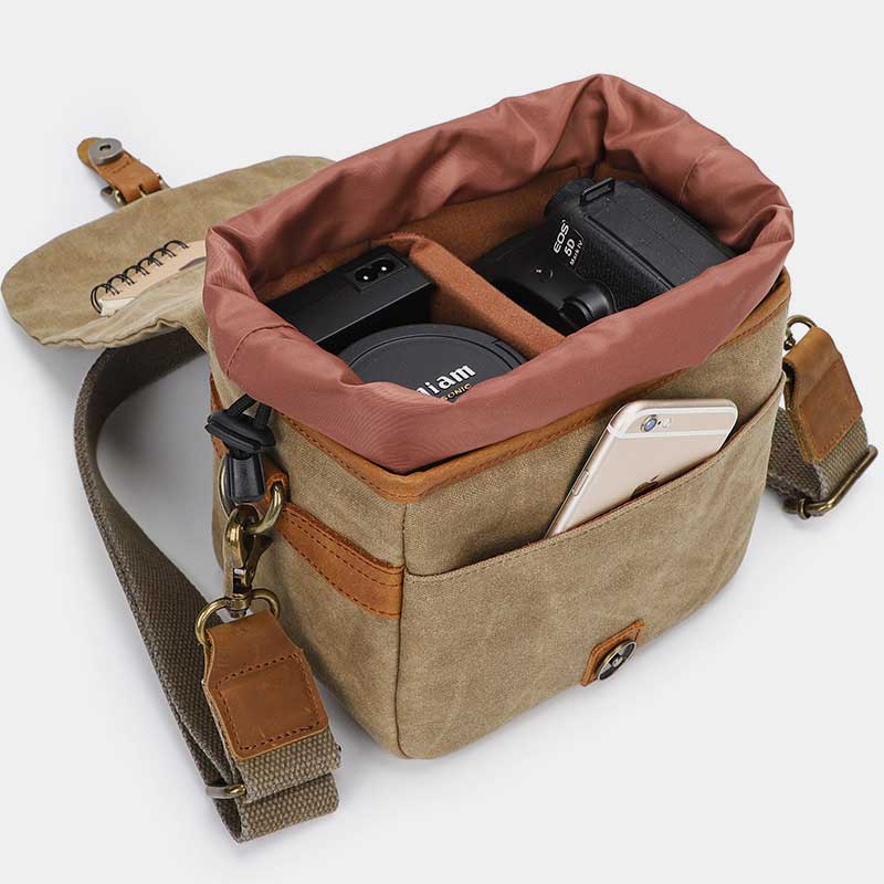 Vintage Waterproof Canvas Shoulder Camera Bag