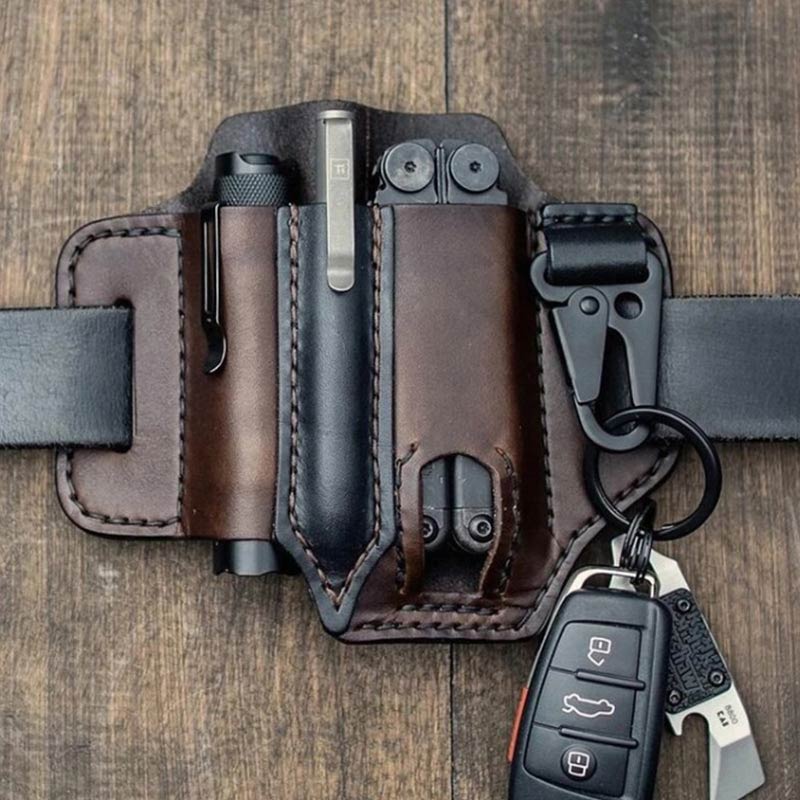 Unique Quality Leather Belt Loop Waist Multitool Sheath