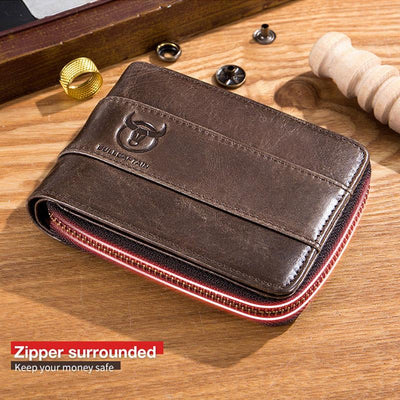 RFID Antimagnetic Vintage Genuine Leather Wallet