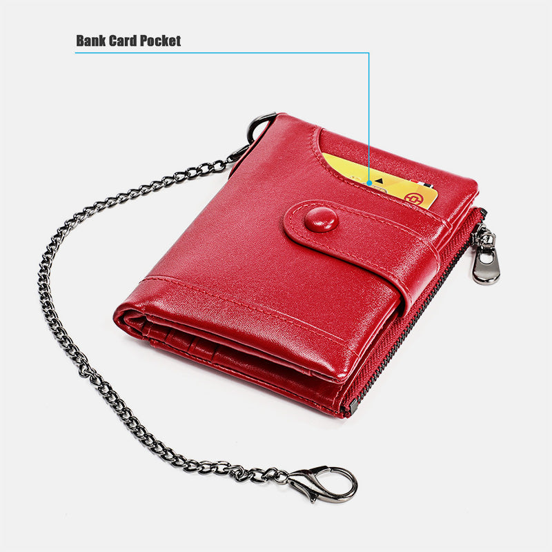 Genuine Leather Vintage RFID Blocking Wallet Purse