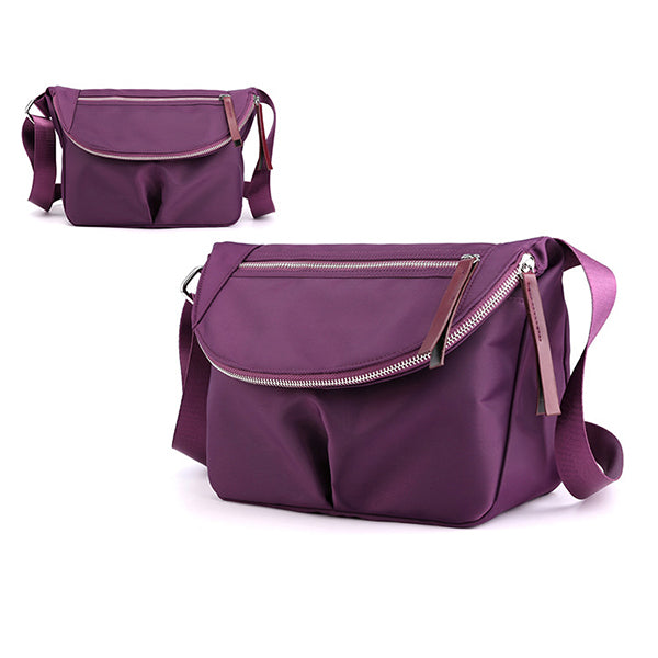 Solid Color Waterproof Casual Crossbody Bag