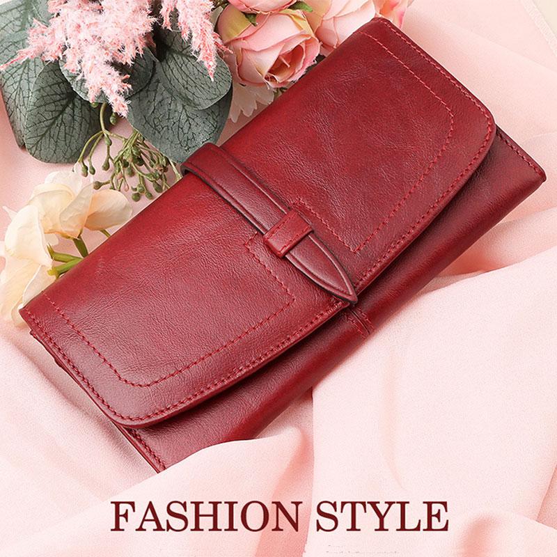 Large Capacity Vintage Genuine Leather Wallet