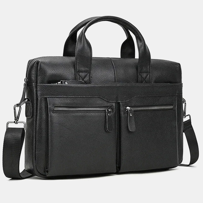 <Shipped within 24 hours> Men Genuine Leather Laptop Bag Briefcase