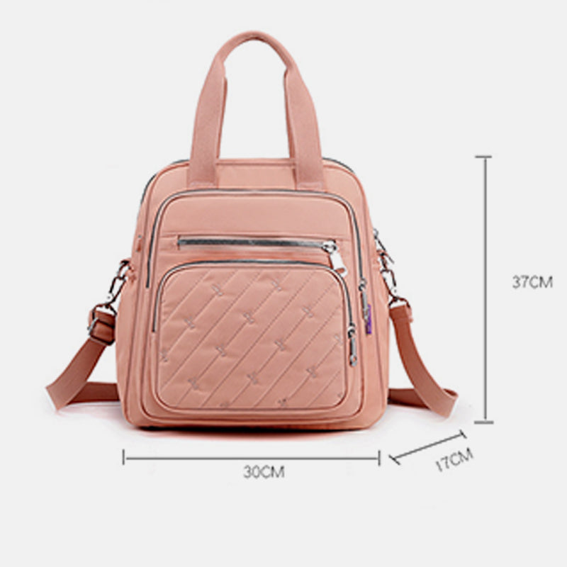 Multifunctional Lightweight Embossing Elegant Handbag Crossbody Bag Backpack