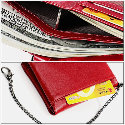 Genuine Leather Vintage RFID Blocking Wallet Purse