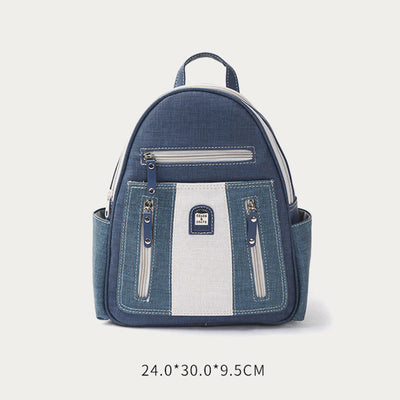 Zipper Sling Bag For Women Retro Simple Multifunctional Backpack