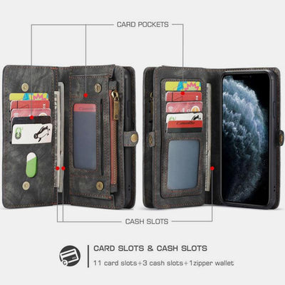 2 in 1Magnetic Wallet Detachable Case for iPhone 14/15/16, Samsung S22/S23