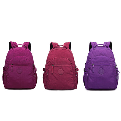 Large Nylon Backpack for Women Lightweight Multi-pocket Backpack Purse Travel Daypack