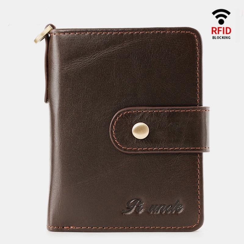 <Shipped within 24 hours> RFID Blocking Small Leather Wallet