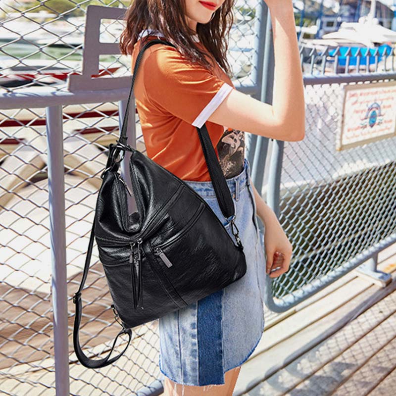 <Shipped within 24 hours> Multi-Pocket Casual Shoulder Bag Backpack