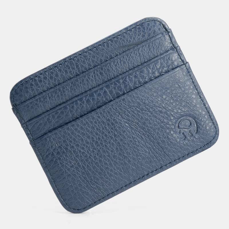 Slim Minimalist Front Pocket Wallet Genuine Leather Card Holder Card Case