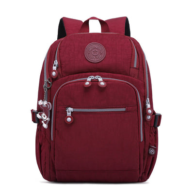 Solid Color Multi-pocket Travel Backpack