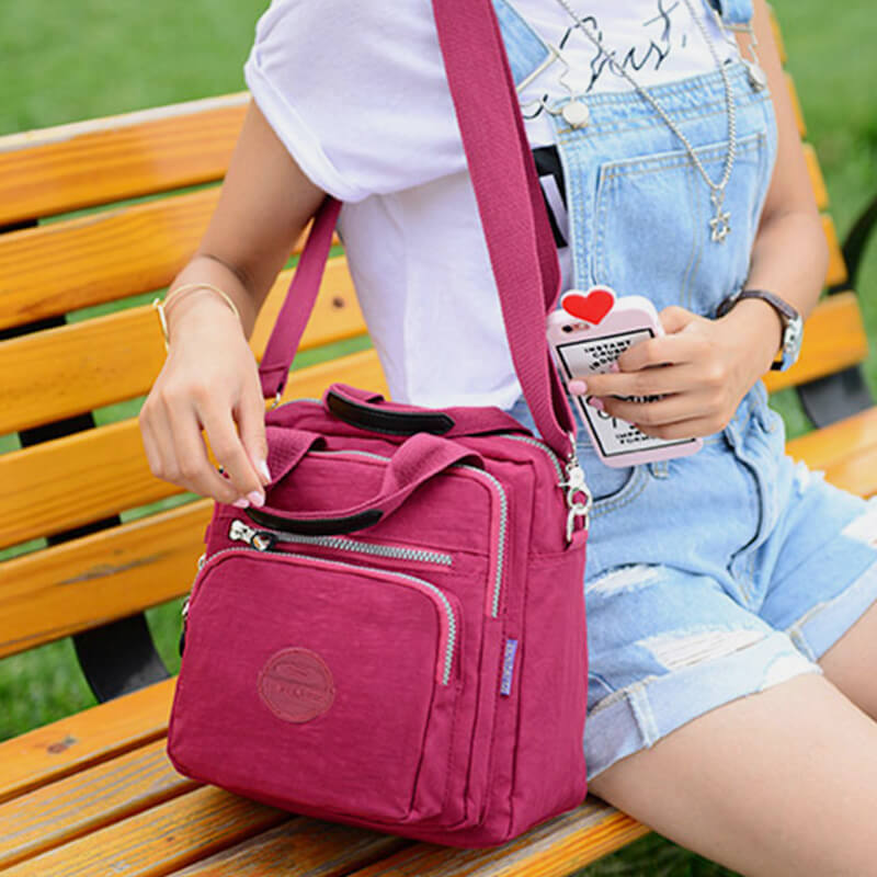 <Shipped within 24 hours> Casual Nylon Crossbody Bag Convertible Backpack