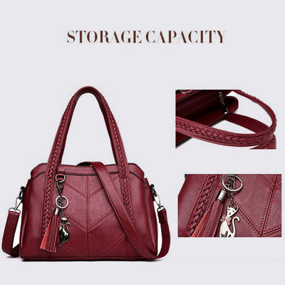 <Shipped within 24 hours> Top-Handle Bag Tassel Large Capacity Crossbody Bag