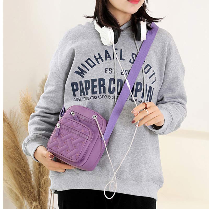 <Shipped within 24 hours> Multi-pocket Casual Nylon Purse Crossbody Bag