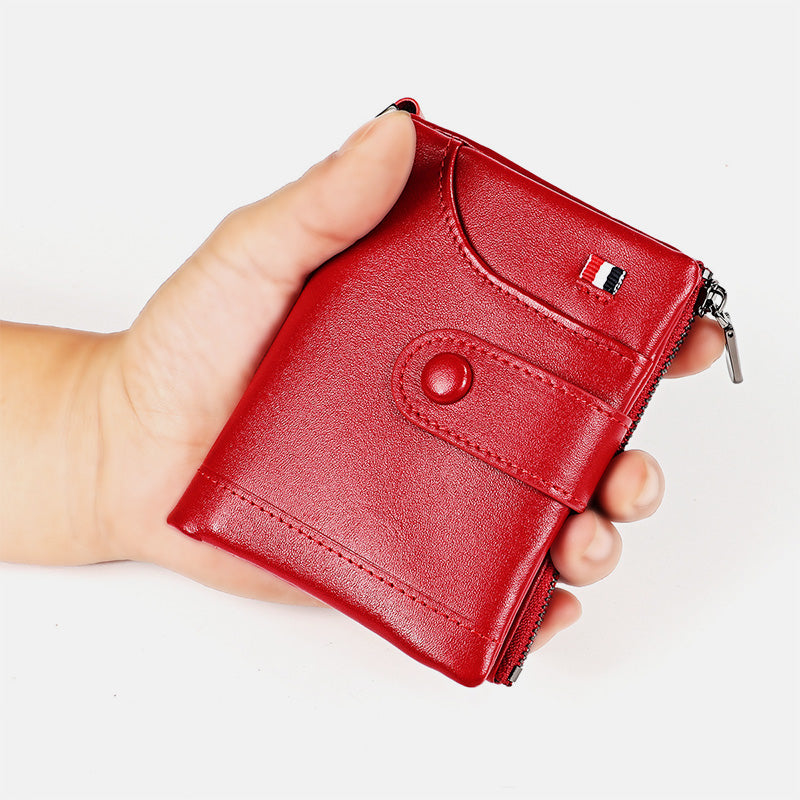 Genuine Leather Vintage RFID Blocking Wallet Purse