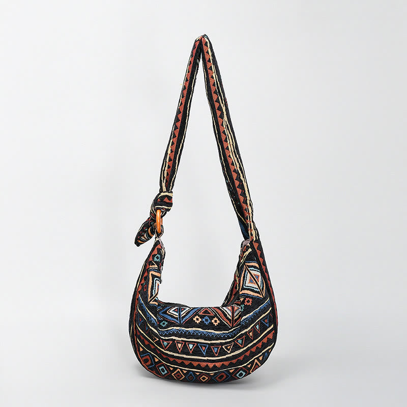 Boho Style Crossbody Shoulder Bag Vintage Canvas Hobo Bag