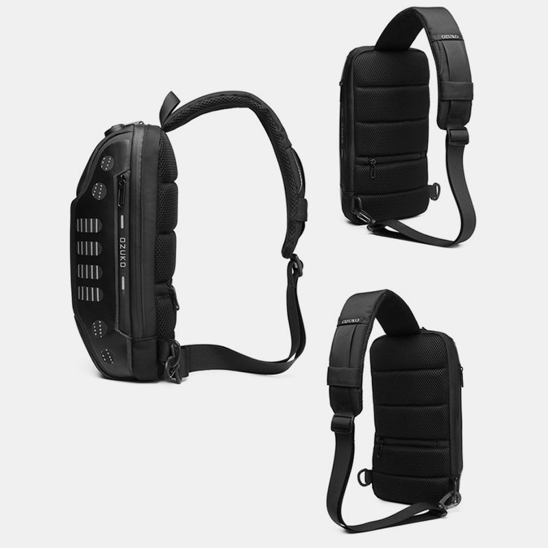 Multifunction Waterproof Anti-theft Casual Sling Bag With USB Charging Port