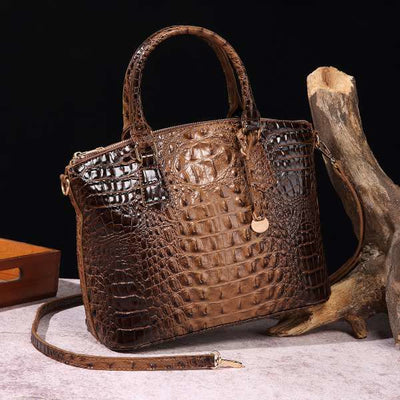 Tote For Women Daily Use Retro Crocodile Crossbody Bag